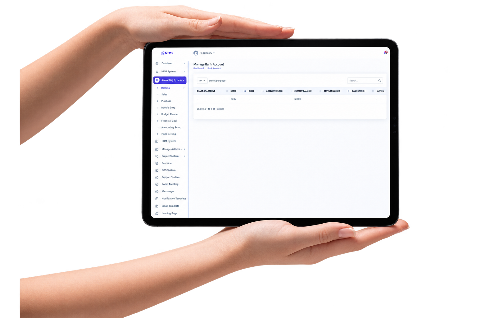 Tablet accounting module