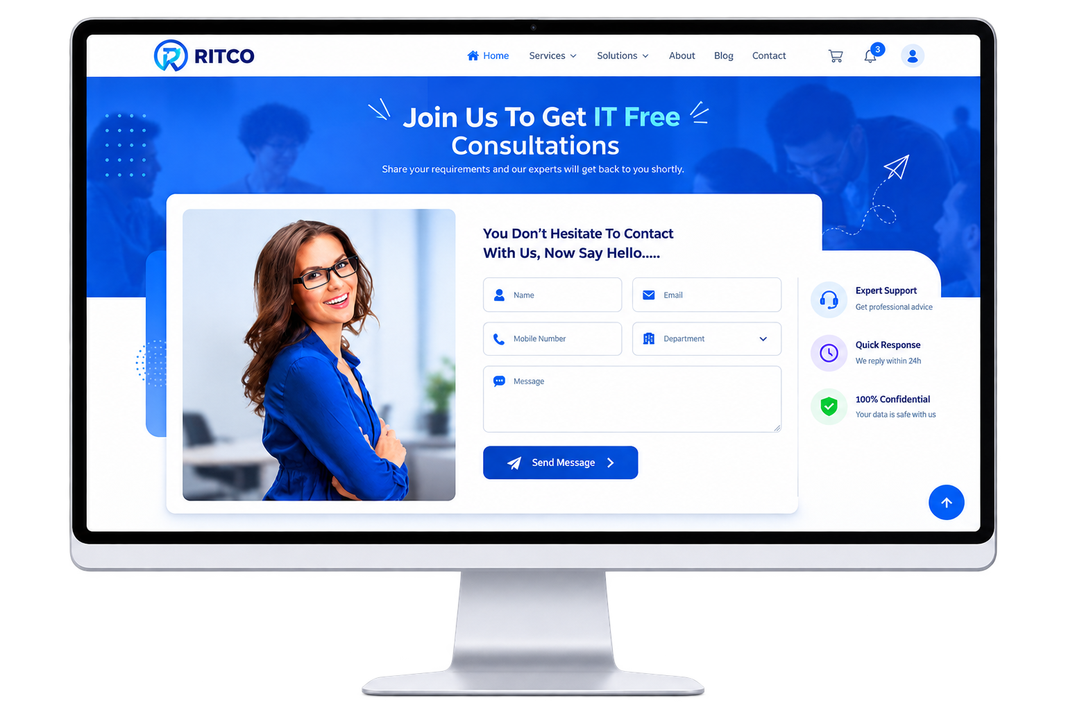 Desktop Contact page