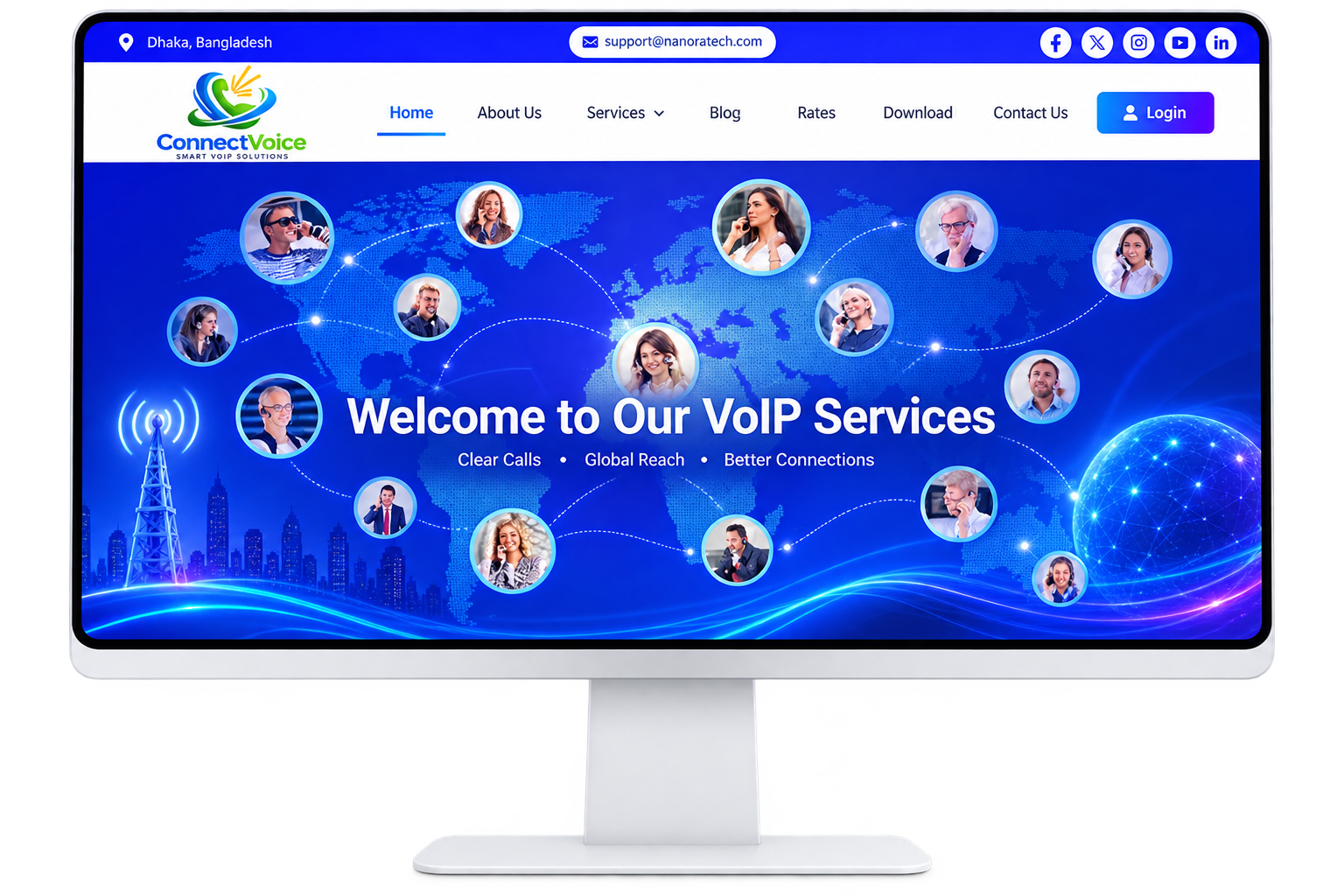 Desktop homepage